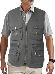 Veste de pêche HZQIFEI pour homme à poches multiples