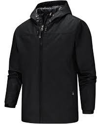 Imperméable Capuche Coupe Vent Noir Confortable et Élégant