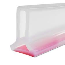 Bande d'arrêt d'eau en silicone transparent pour salle de bain