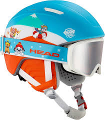 Casque Snowboard Lunettes Motif Patrouille - Sécurité et Style pour Enfants