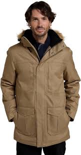 Veste Homme pour Grand Froid Mountain Warehouse Imperméable Respirante Fourrure