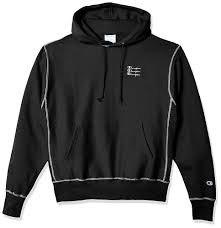 Champion Reverse Pullover à Couture Contrastée - Le Sweat Noir Indispensable