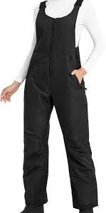 Combinaison Isotherme Ohuhu pour Femme - Pantalon de Ski Noir