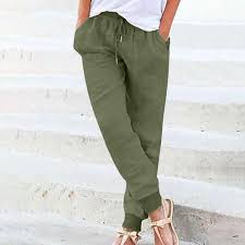 Pantalon Femme Safari avec Serrage Élastique