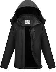 Veste de Ski Noire Femme Imperméable et Coupe Vent