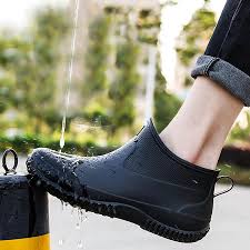 Chaussures Pluie Unisexes Courtes Antidérapantes