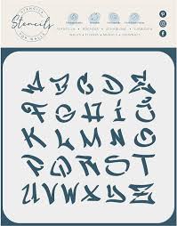 Pochoir 21 Graffiti Lalphabet Majuscules – Ecriture Styler