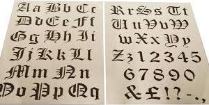 Pochoir Plastique Chiffres Lalphabet Majuscules - Ecriture Styler