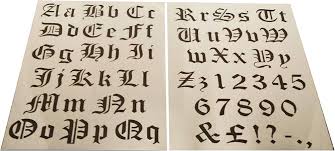 Pochoir Plastique Chiffres Lalphabet Majuscules - Ecriture Styler