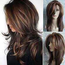 Perruque Synthétique Culminant Multicolore - Élégance et Style