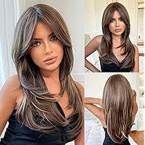 Perruque Synthétique HAIRCUBE - Élégance en Noir et Brun