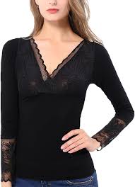 WSLCN Sous Vêtement Thermique Manches Dentelle - Élégance et Confort